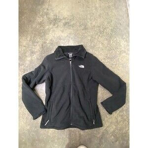 The North Face Black Fleece Faux Fur Lined Full Zip Sweater Size Large Women’s